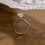 2 CT Emerald Pave Moissanite Engagement Ring