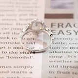 2 CT Emerald Pave Moissanite Engagement Ring