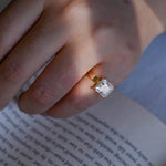2 CT Emerald Pave Moissanite Engagement Ring