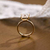 2 CT Emerald Pave Moissanite Engagement Ring