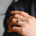 2 CT Emerald Pave Moissanite Engagement Ring