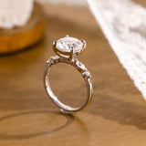 2 CT Emerald Pave Moissanite Engagement Ring