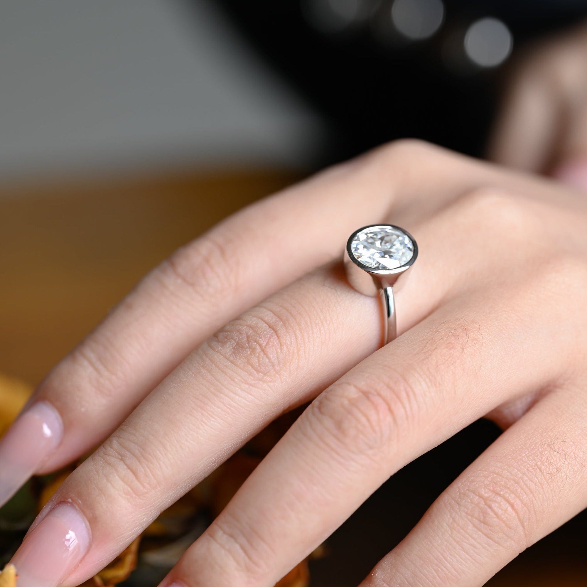 2 CT Emerald Pave Moissanite Engagement Ring