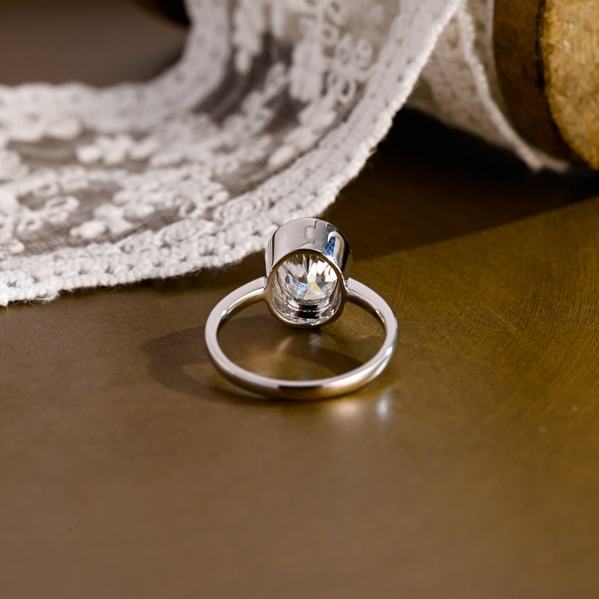 2 CT Emerald Pave Moissanite Engagement Ring