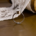 2 CT Emerald Pave Moissanite Engagement Ring