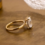 2 CT Emerald Pave Moissanite Engagement Ring