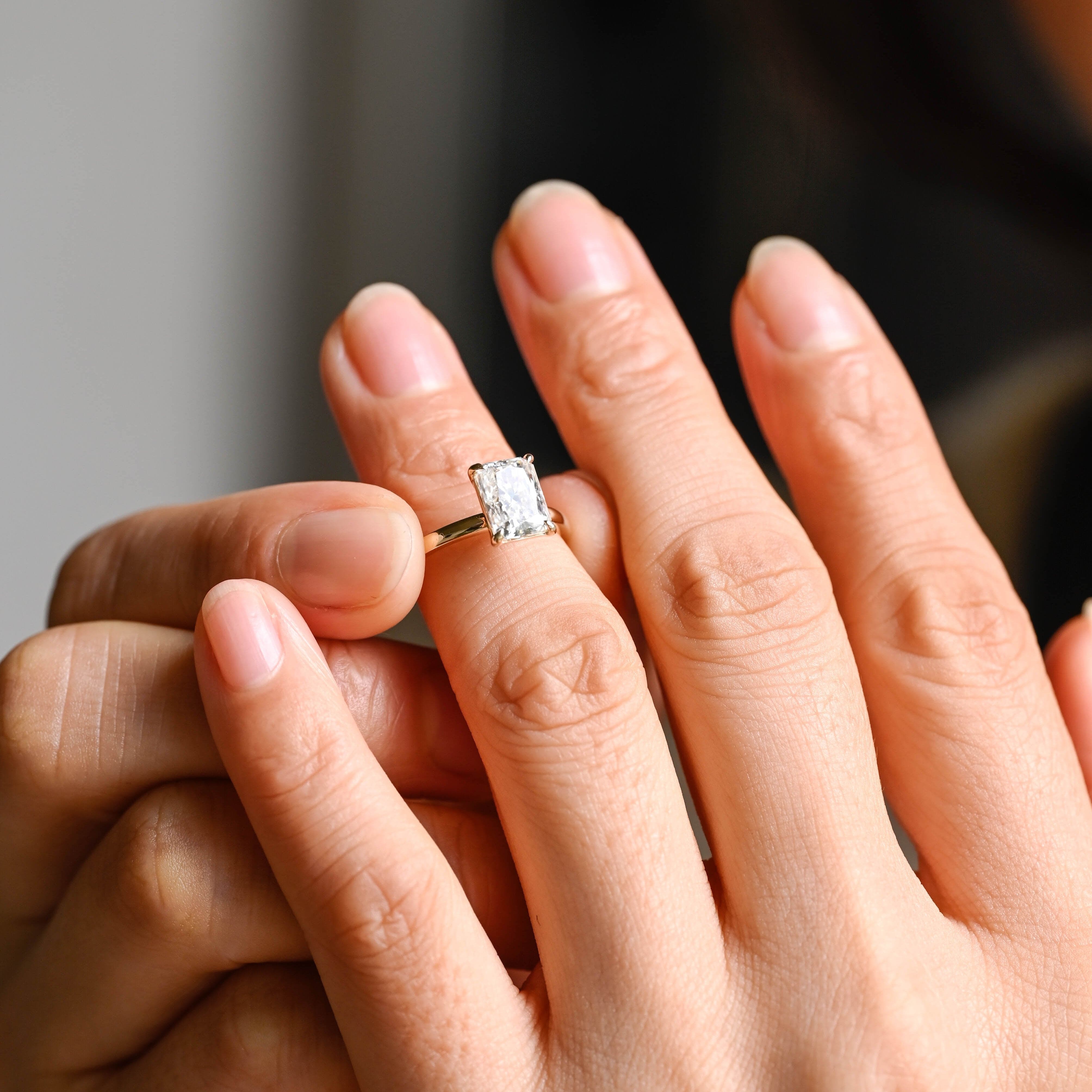 2 CT Emerald Pave Moissanite Engagement Ring