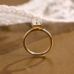 2 CT Emerald Pave Moissanite Engagement Ring