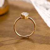 2 CT Emerald Pave Moissanite Engagement Ring