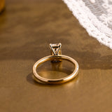 2 CT Emerald Pave Moissanite Engagement Ring