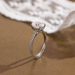 2 CT Emerald Pave Moissanite Engagement Ring