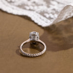 2 CT Emerald Pave Moissanite Engagement Ring