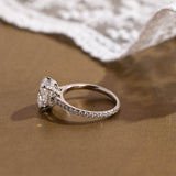 2 CT Emerald Pave Moissanite Engagement Ring
