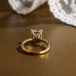 2 CT Emerald Pave Moissanite Engagement Ring