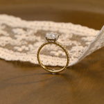 2 CT Emerald Pave Moissanite Engagement Ring