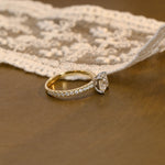 2 CT Emerald Pave Moissanite Engagement Ring