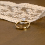 2 CT Emerald Pave Moissanite Engagement Ring