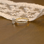 2 CT Emerald Pave Moissanite Engagement Ring
