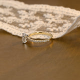 2 CT Emerald Pave Moissanite Engagement Ring