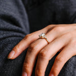 2 CT Emerald Pave Moissanite Engagement Ring