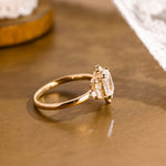 2 CT Emerald Pave Moissanite Engagement Ring