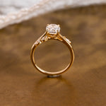 2 CT Emerald Pave Moissanite Engagement Ring