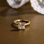 2 CT Emerald Pave Moissanite Engagement Ring