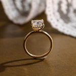 2 CT Emerald Pave Moissanite Engagement Ring