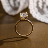 2 CT Emerald Pave Moissanite Engagement Ring