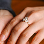 2 CT Emerald Pave Moissanite Engagement Ring