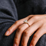 2 CT Emerald Pave Moissanite Engagement Ring