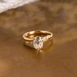 2 CT Emerald Pave Moissanite Engagement Ring