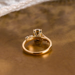 2 CT Emerald Pave Moissanite Engagement Ring