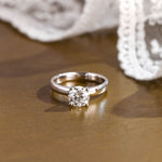 2 CT Emerald Pave Moissanite Engagement Ring