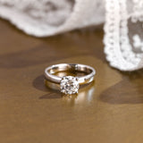 2 CT Emerald Pave Moissanite Engagement Ring