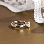 2 CT Emerald Pave Moissanite Engagement Ring