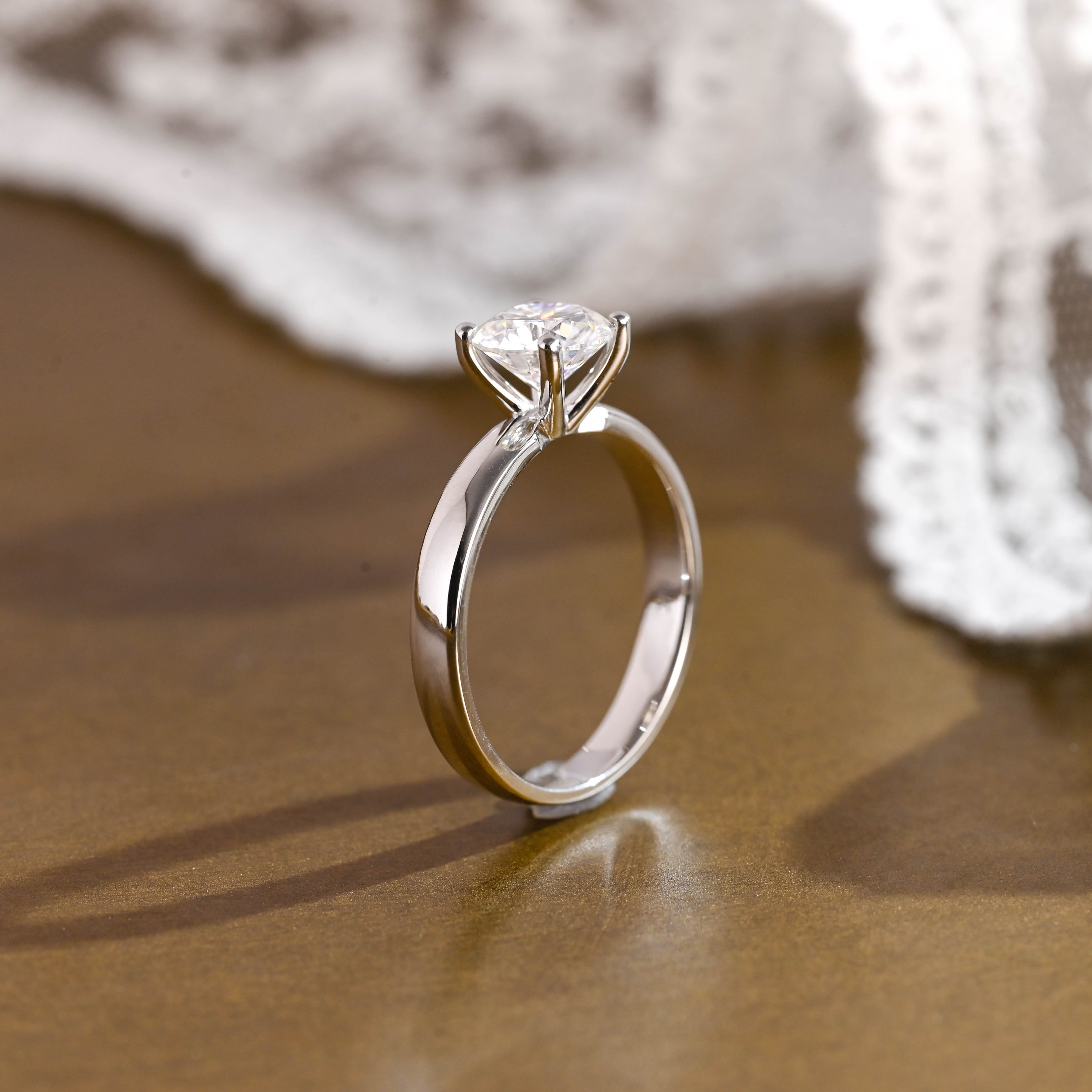 2 CT Emerald Pave Moissanite Engagement Ring