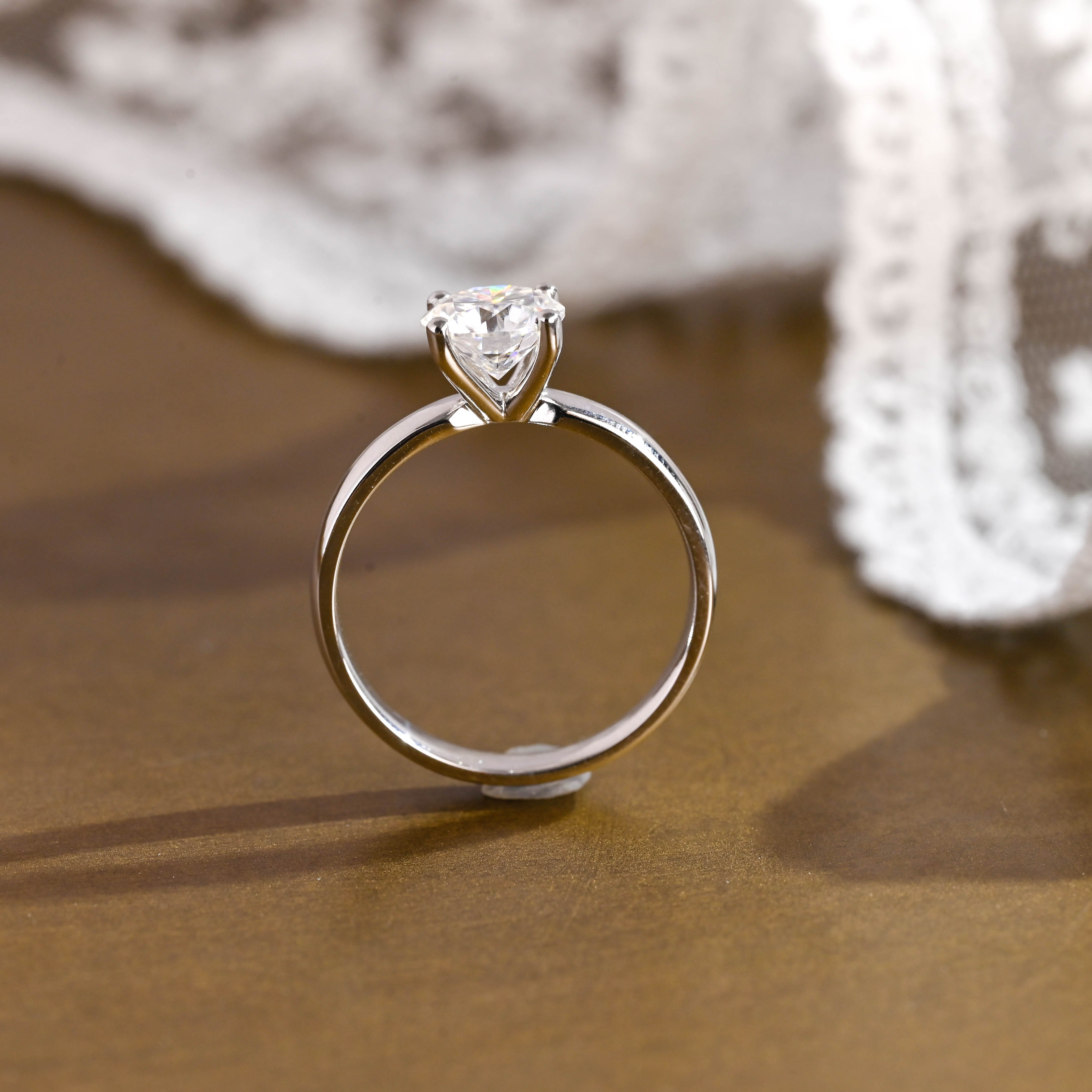 2 CT Emerald Pave Moissanite Engagement Ring