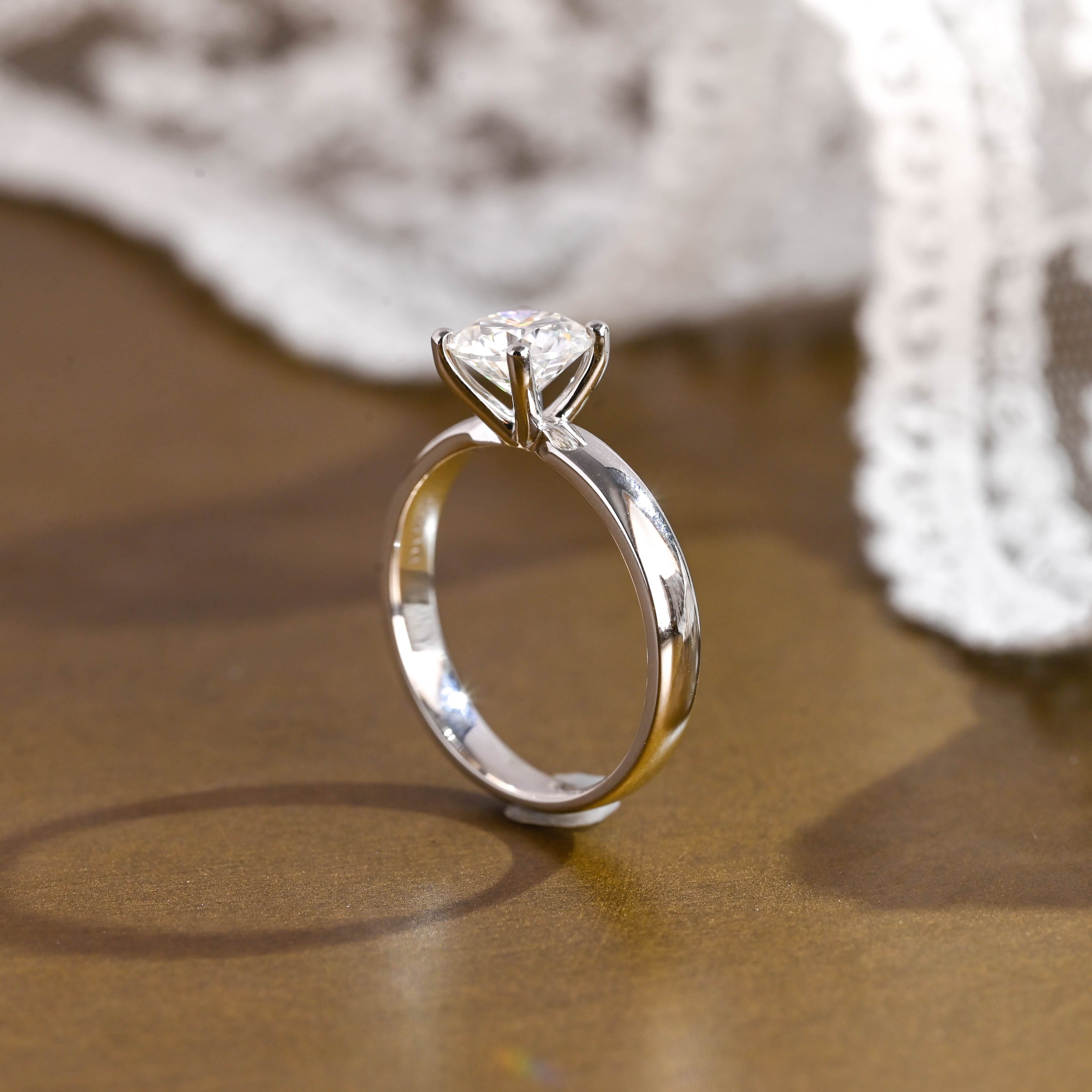 2 CT Emerald Pave Moissanite Engagement Ring