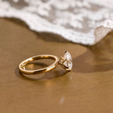 2 CT Emerald Pave Moissanite Engagement Ring