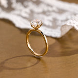 2 CT Emerald Pave Moissanite Engagement Ring