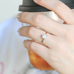 2 CT Emerald Pave Moissanite Engagement Ring