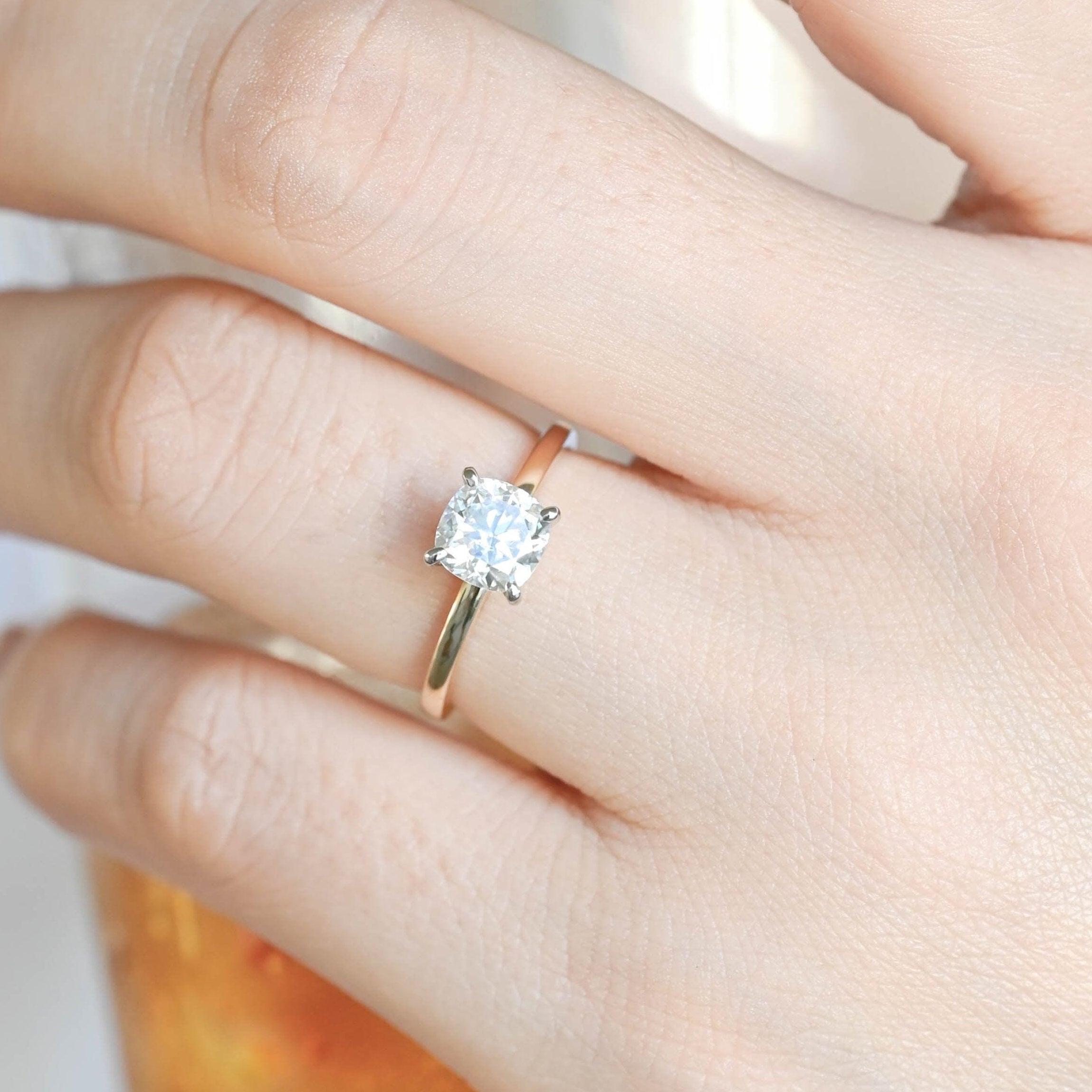 2 CT Emerald Pave Moissanite Engagement Ring