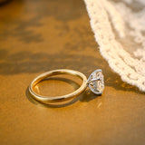 2 CT Emerald Pave Moissanite Engagement Ring