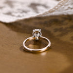 2 CT Emerald Pave Moissanite Engagement Ring