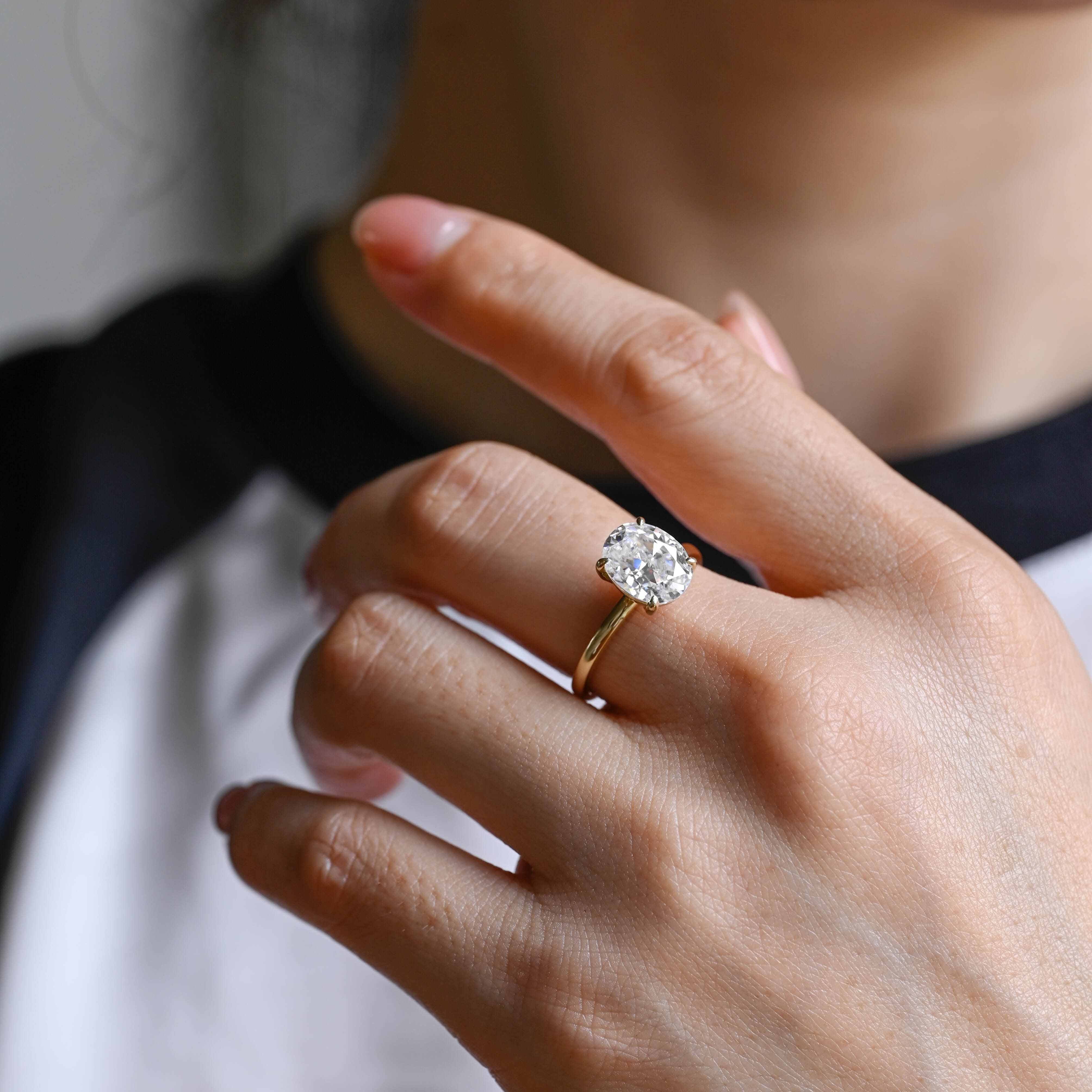2 CT Emerald Pave Moissanite Engagement Ring