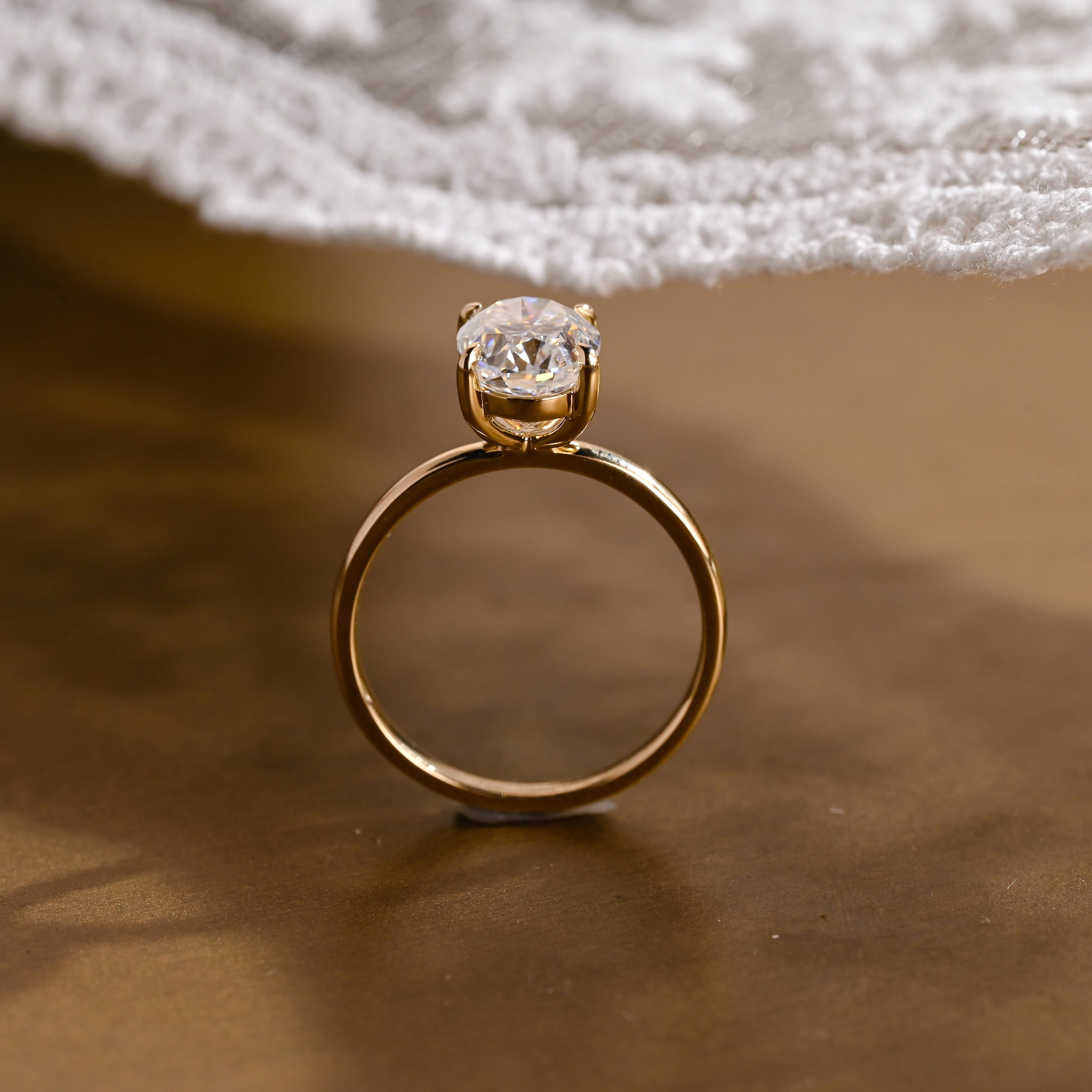 2 CT Emerald Pave Moissanite Engagement Ring