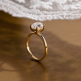2 CT Emerald Pave Moissanite Engagement Ring