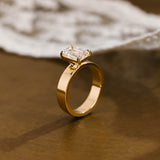 2 CT Emerald Pave Moissanite Engagement Ring