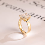 2 CT Emerald Pave Moissanite Engagement Ring